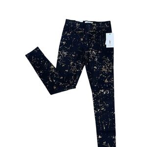 Skinnygirl Gold Splatter Black Jeggings